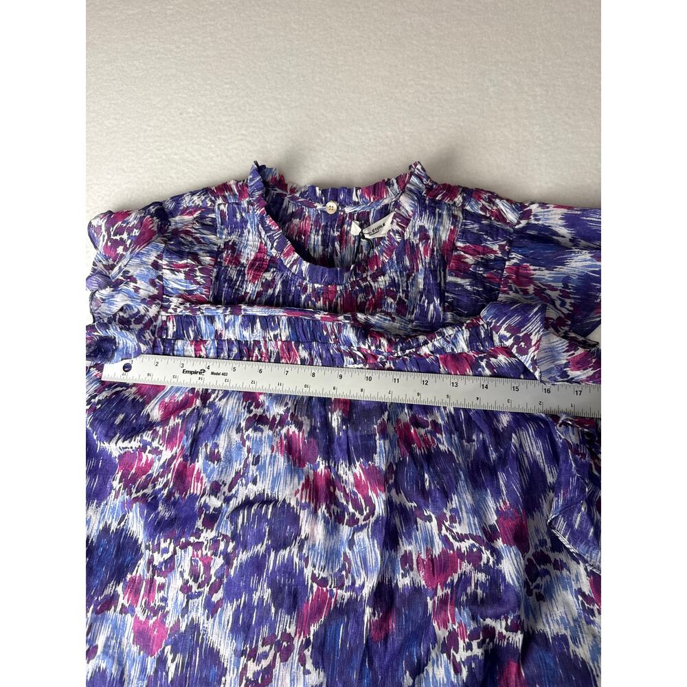 NWT Isabel Marant etolie abstract flutter sleeve layona blouse XS - Picture 8 of 14